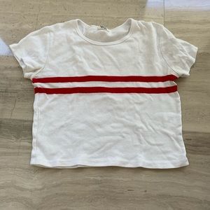 RARE Brandy Melville red/white short sleeve